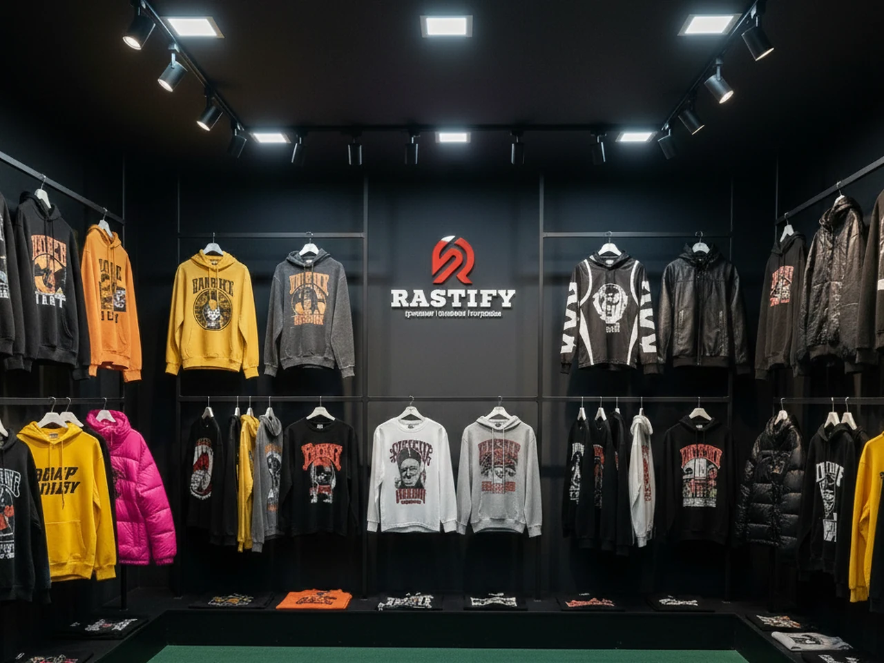 Rastify Gears Custom Garment Showroom and Production Display
