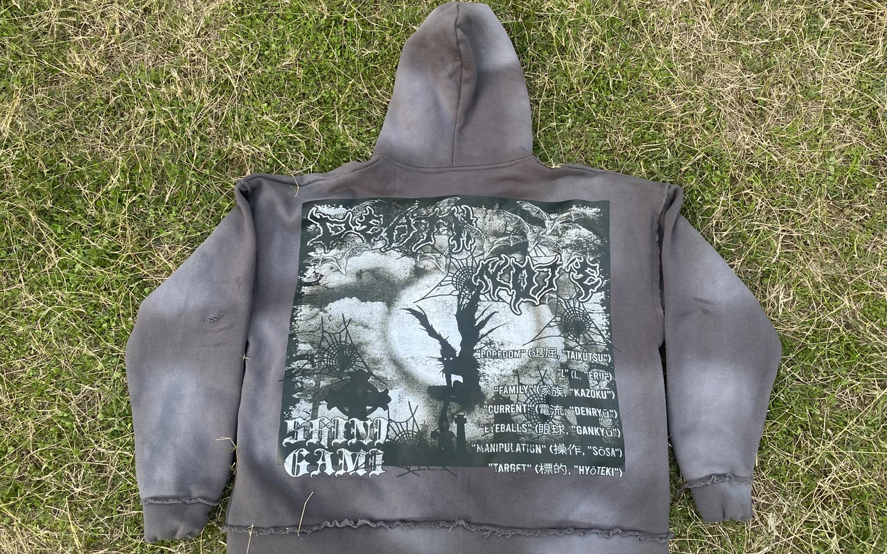 High-Definition Graphic Screen Print Detail on Streetwear Hoodie