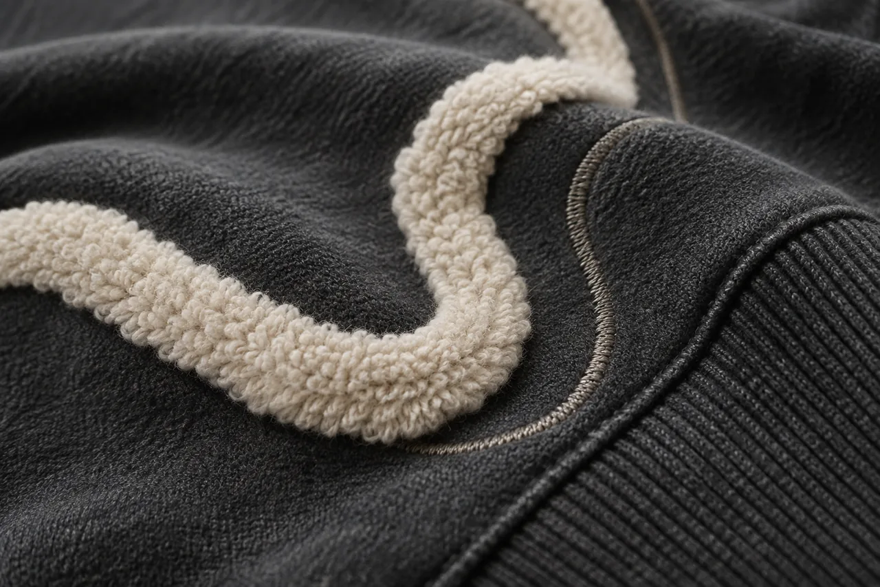 Precision Monogram Embroidery on Terry Pile